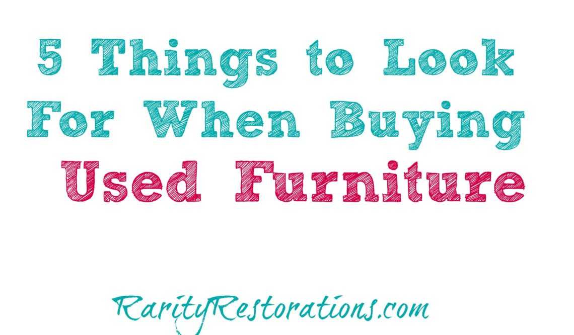 5 Things to Look for When Buying Used Furniture